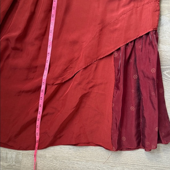 marithe francois girbaud Sleeveless Asymmetrical Hem Maxi Dress in Rust Red 2S - Picture 12 of 12